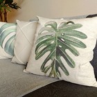 Kit 3 Capas De Almofada Com Folhagem Costela De Adão