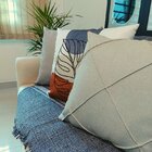 Kit 3 Capas De Almofada Drapeada Terracota Bege