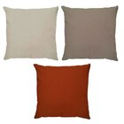 Kit 3 Capas De Almofada Drapeada Terracota Bege