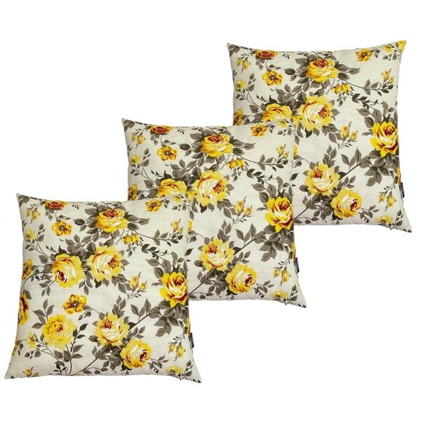 Kit 3 Capas De Almofada Impermeável Belize Zíper Invisível 45