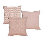 Kit 3 Capas De Almofada Moscou Em Tons De Rosa