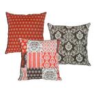 Kit 3 Capas De Almofada Moscou Em Tons Quentes E Preto