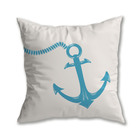 Kit 3 Capas De Almofada Nautica Azul Claro