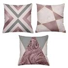 Kit 3 Capas De Almofadas 40x40cm Georosa