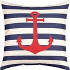 Kit 3 Capas De Almofadas Âncora Vermelho Navegação Marítima