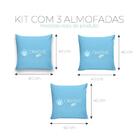 Kit 3 Capas De Almofadas Decorativas 40x40cm Estampa Luz