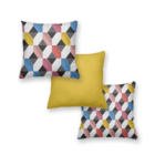 Kit 3 Capas De Almofadas Decorativas Own Geométrico Rêtro Col