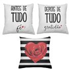 Kit 3 Capas De Almofadas Decorativas Personalizado 40x40cm Es