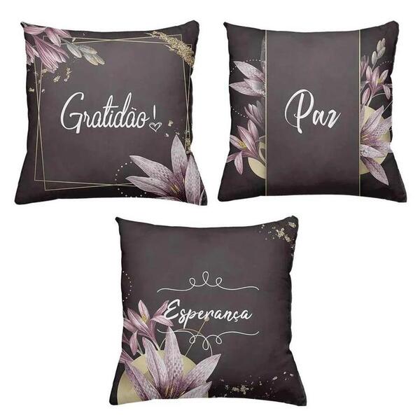 Kit 3 Capas De Almofadas Decorativas Personalizado 40x40cm Es