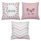 Kit 3 Capas De Almofadas Decorativas Personalizado 40x40cm Es