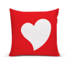 Kit 3 Capas De Almofadas Para Sofá 40x40 Amor Vermelha Branco