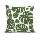 Kit 3 Capas De Almofadas Para Sofá 40x40 Verde E Plantas Verde