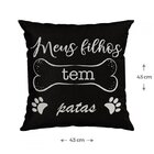 Kit 3 Capas Para Almofada Dog Ludic Belchior Preto/branco