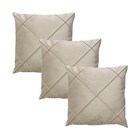 Kit 3 Capas Para Almofada Drapeada Em Veludo Quadrada 50x50 B