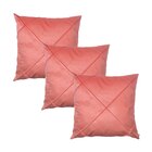 Kit 3 Capas Para Almofada Drapeada Em Veludo Quadrada 50x50 R