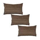 Kit 3 Capas Para Almofada Drapeada Line Em Veludo Retangular