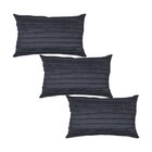 Kit 3 Capas Para Almofada Drapeada Line Em Veludo Retangular