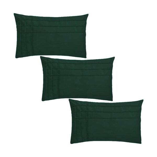 Kit 3 Capas Para Almofada Drapeada Line T Retangular Em Velud