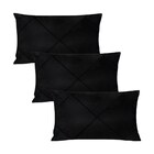 Kit 3 Capas Para Almofada Em Veludo Drapeada Retangular 60x40