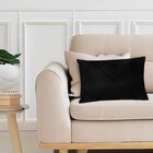 Kit 3 Capas Para Almofada Em Veludo Drapeada Retangular 60x40