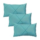 Kit 3 Capas Para Almofada Em Veludo Drapeada Retangular 60x40