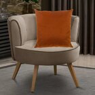 Kit 3 Capas Para Almofada Em Veludo Drapeada Retangular Terra