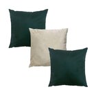 Kit 3 Capas Para Almofada Em Veludo Liso Quadrada 50x50 Verde
