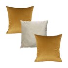 Kit 3 Capas Para Almofada Em Veludo Liso Quadrada 60x60 Mosta