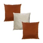Kit 3 Capas Para Almofada Em Veludo Liso Quadrada 60x60 Terra