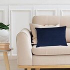 Kit 3 Capas Para Almofada Em Veludo Liso Retangular 60x40 Azu