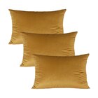 Kit 3 Capas Para Almofada Em Veludo Liso Retangular 60x40 Mos