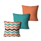 Kit 3 Capas Para Almofadas Decorativas Geometrico