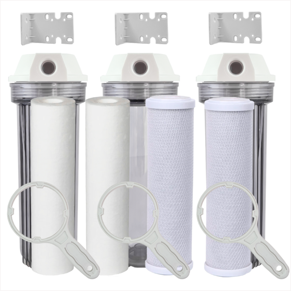 Kit 3 Carcaças 9 3/4 + 1 Pp 1  + 1 Pp 5  + 2 Carbon Block Tra