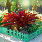 Kit 3 Cercas Plastica Decorativa Jardim Verde 1,2 M