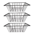 Kit 3 Cesto Fruteira Aramado com Corrediça Preto