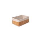 kit 3 Cesto Lambri Madeira Natural 10L 21x31x12cm Oikos
