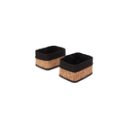 kit 3 Cesto Lambri Madeira Preto 10L 21x31x12cm Oikos