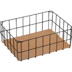 Kit 3 Cesto Organizador Aramado Preto Versatile Grande Mdf