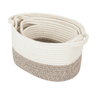 Kit 3 Cestos Organizadores Cordas Incolor 14x24x57 cm Duo Oikos
