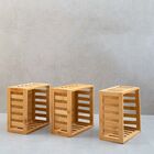 Kit 3 Cestos Organizadores Ripados De Bambu 22cm - Oikos Natu