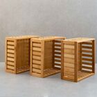 Kit 3 Cestos Organizadores Ripados De Bambu 27cm - Oikos Natu