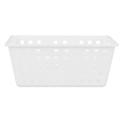 Kit 3 Cestos Plástico Branco 4,2L 13,5x21,4x21,4cm Dasplast