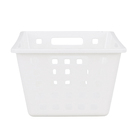 Kit 3 Cestos Plástico Branco 4,2L 13,5x21,4x21,4cm Dasplast