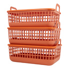 Kit 3 Cestos Telado Multiuso 9l Terracota - Oikos Terracota U