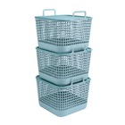 Kit 3 Cestos Telados C/ Tampa De Plástico 45l Verde – Oikos U