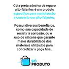 Kit 3 Cola Preta Adesivo De Reparo Alto Falantes 40gr