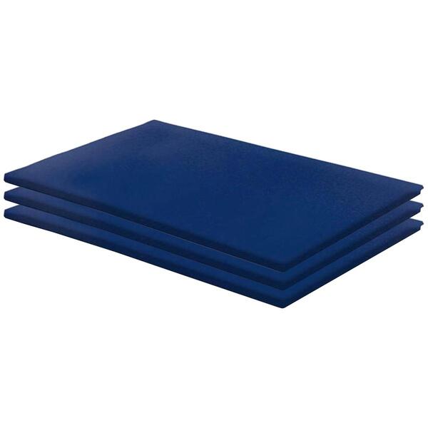 Kit 3 Colchonetes Ginástica 100x60x3 D28 Azul Rg Colchões