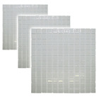 Kit 3 Com Unidades De Pastilhas De Vidro Branca Para Cozinha