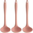 Kit 3 Conchas De Cozinha 27cm Silicone Rosa Para Servir Sopa