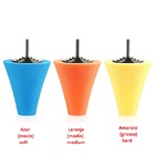 Kit 3 Cones De Espuma Boina Polimento Rodas Moto Carro